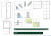 Radaway Nes Black Kdj I Factory kabina 100x70cm prawa rysunek techniczny